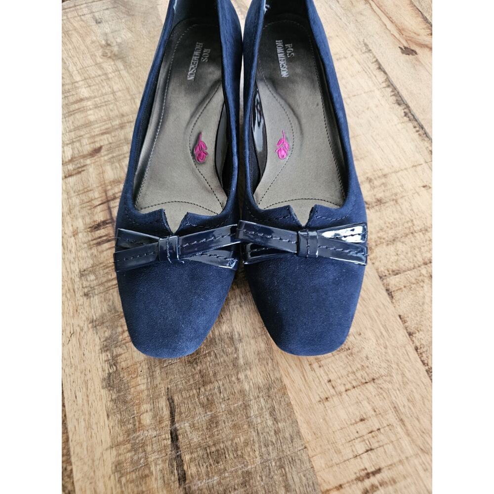 Ros Hommerson Leather Tulane Classic Slip On Shoe Women's Size 8.5 SS Navy - Picture 3 of 10